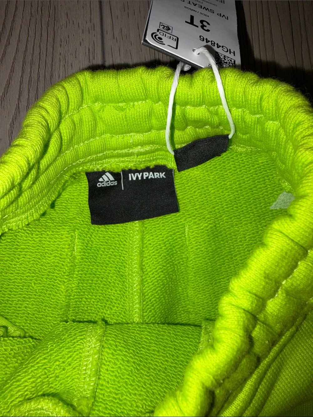 Adidas Kids Neon Green Hoodie & Jogger Set